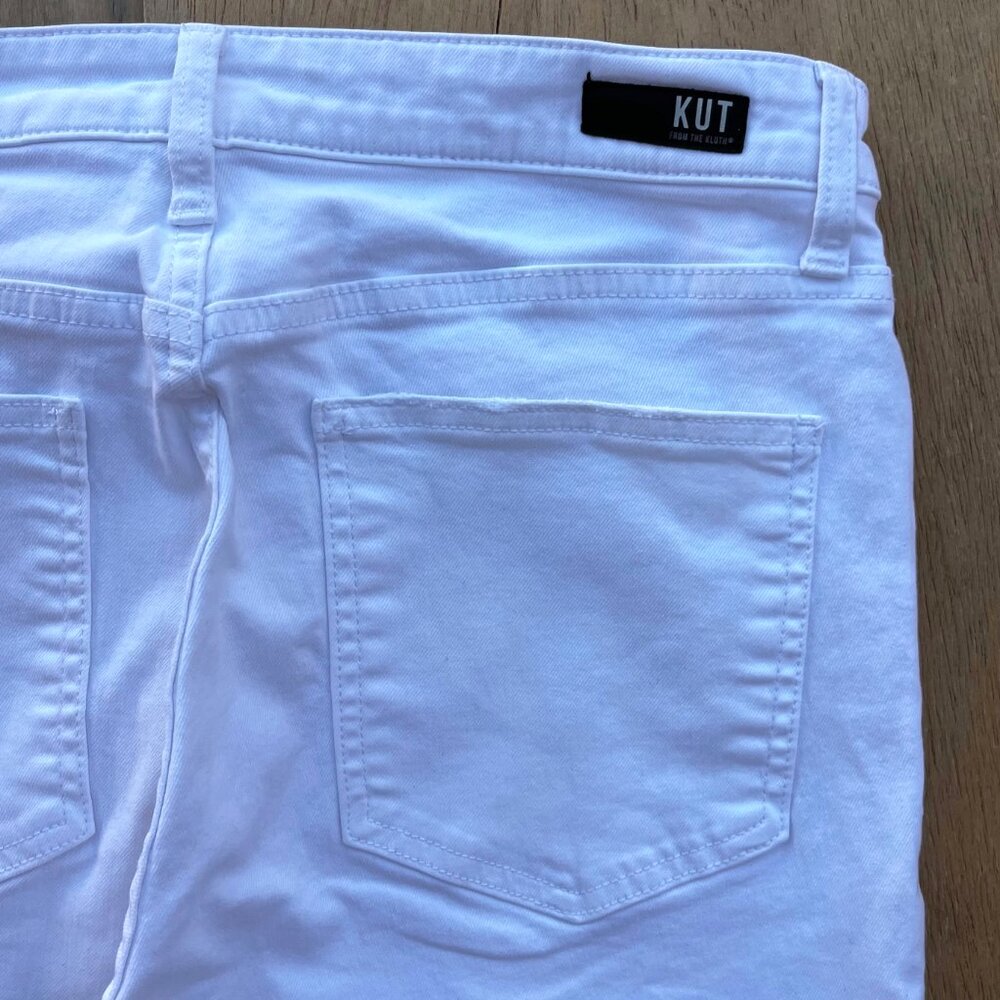 KUT FROM THE KLOTH RACHAEL FAB AB MOM JEAN WOMEN’S sz 12 White High Rise - Picture 6 of 12